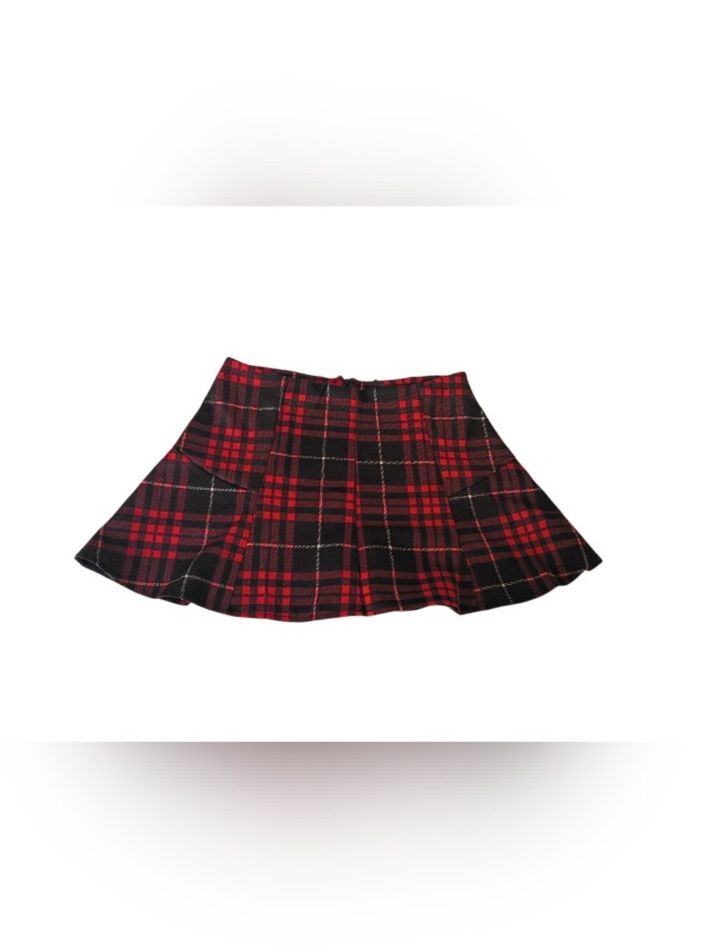 Ali & Kris Red and Black Plaid Circle Skirt